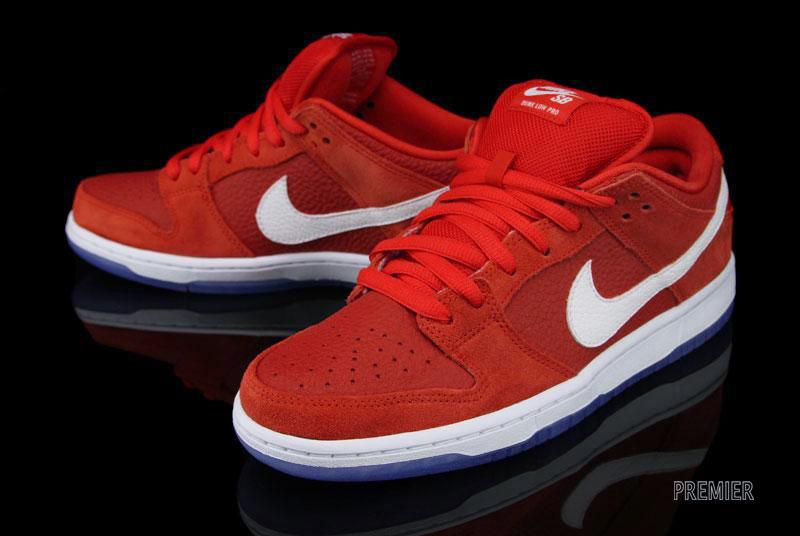 Red nike skate on sale shoes