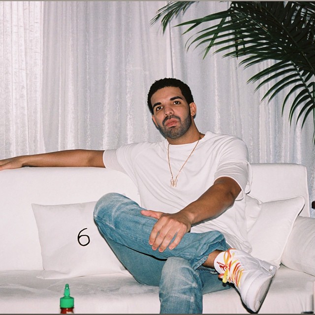 Drake wearing Air Jordan III 3 PE