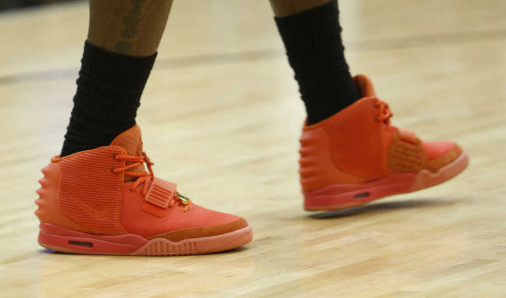 An NBA Player Rocked The Nike Air Yeezy 2 Red October On-Court •