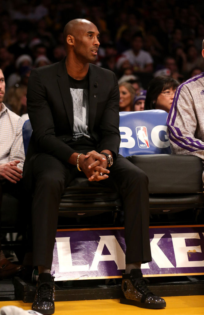 Kobe Bryant wearing Christian Louboutin Louis Mens Flat