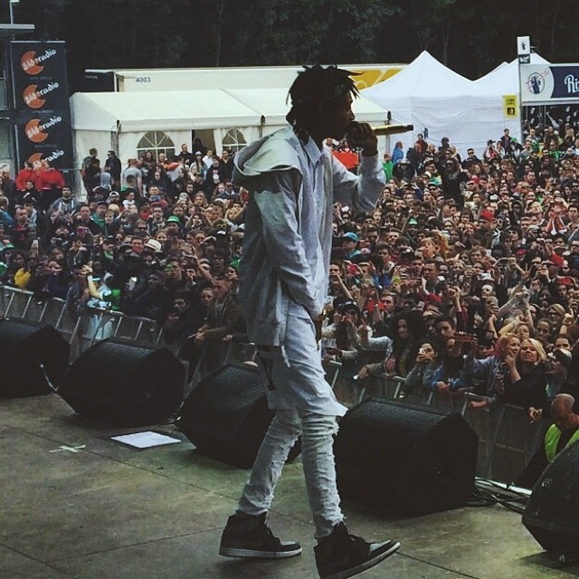 Wiz Khalifa wearing Air Jordan I 1 Shadow