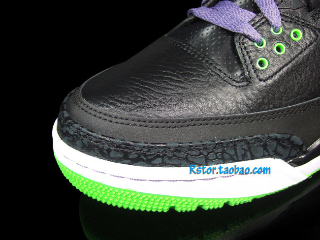 Air Jordan III 3 Black Purple Volt Joker 136064-018 (9)