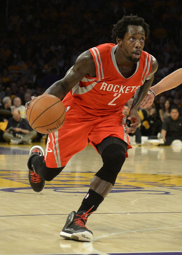 Patrick Beverley wearing adidas D Rose 5 Boost