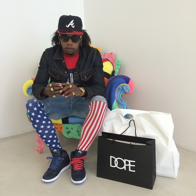 Trinidad James wearing Air Jordan I 1 Family Forever