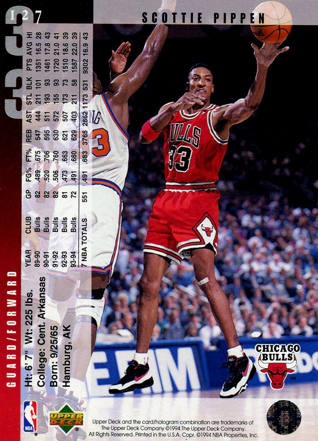 Kicks on Cards: Card of the Week featuring Pippen over Ewing | Complex