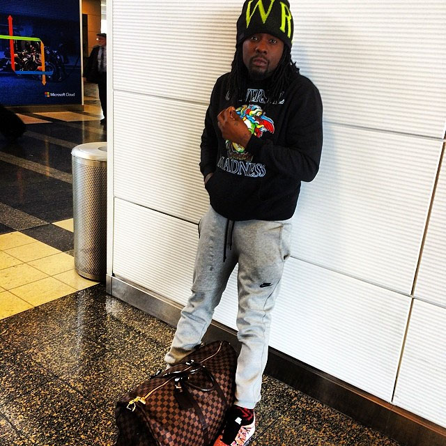 Wale wearing Nike Flyknit Trainer Multicolor