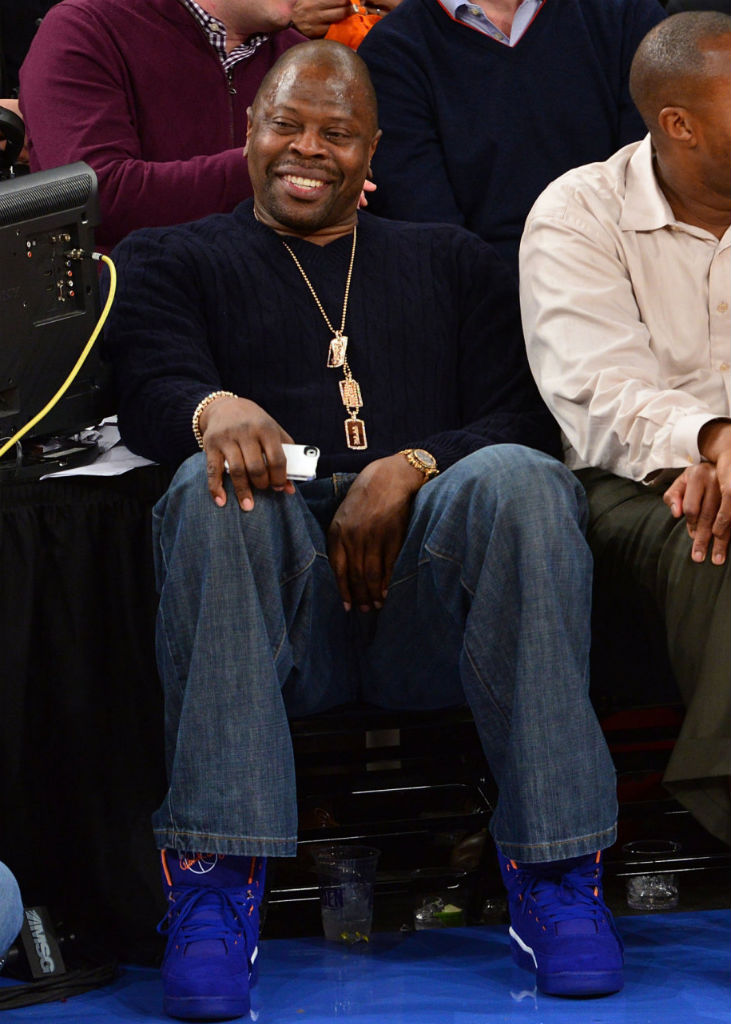 Patrick Ewing wearing Ewing Athletics 33 Hi Knicks Blue (1)