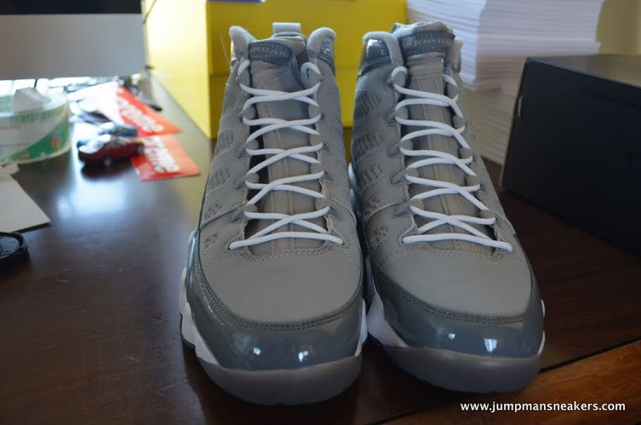 Jordan 9 cool grey cheap on feet