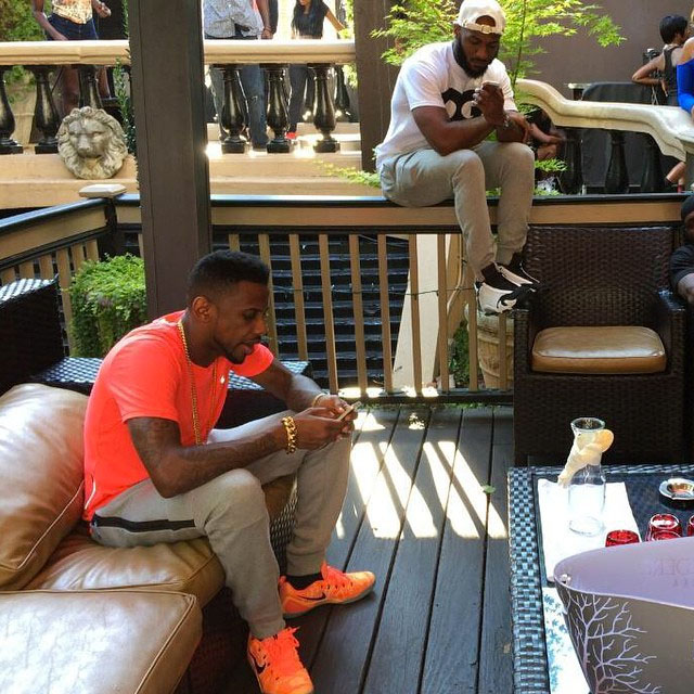 Fabolous wearing Nike Kobe IX 9 EM Peach Cream