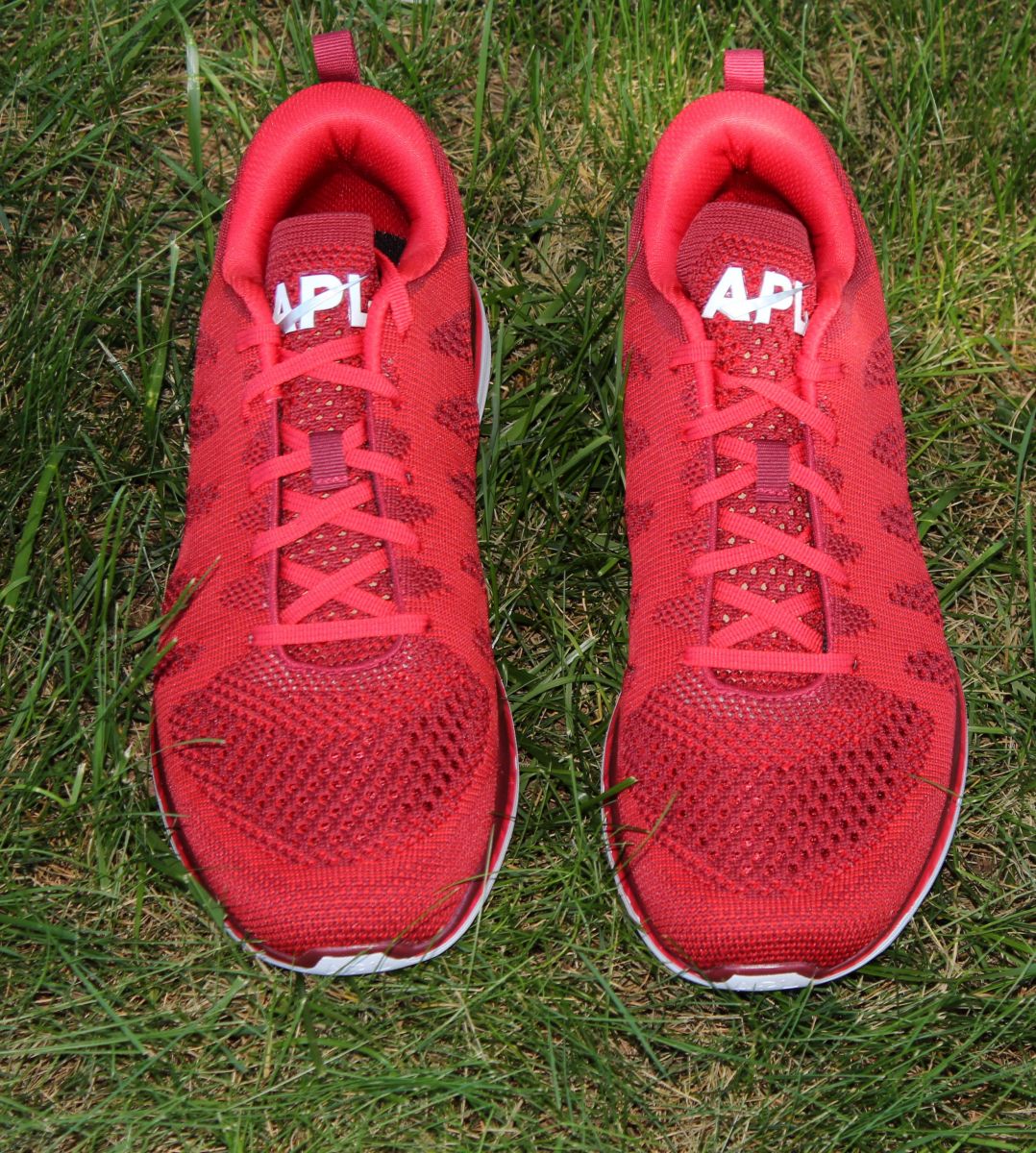 red apl sneakers