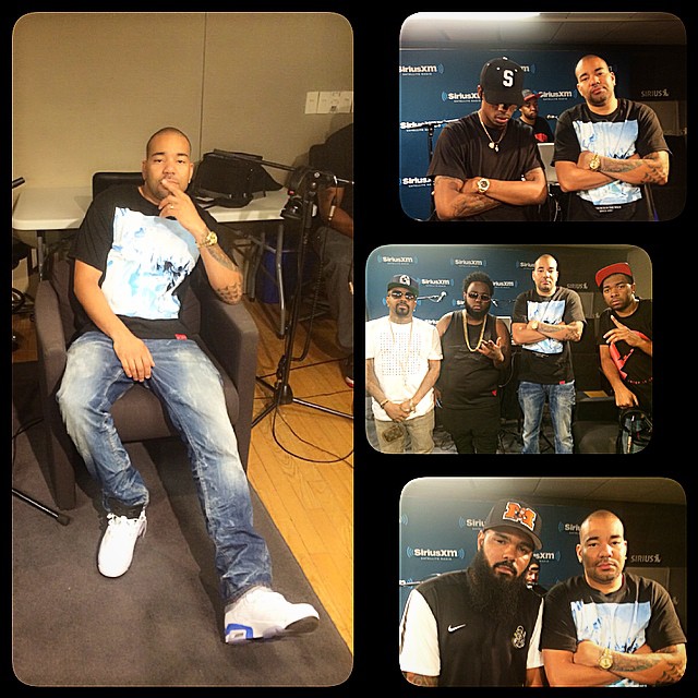 DJ Envy wearing Air Jordan VI 6 Sport Blue