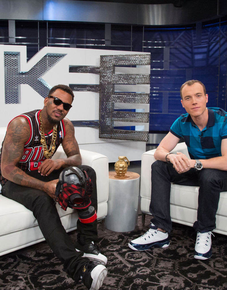 The Game wearing adidas Originals Superstar; DJ Skee wearing Air Jordan IX 9 Low Retro Pearl