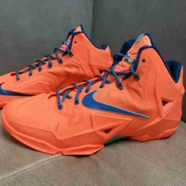 lebron shoes orange and blue