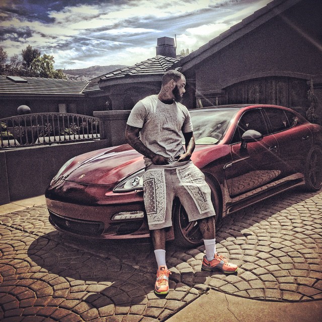 The Game wearing Nike KD VII 7 35,000 Degrees