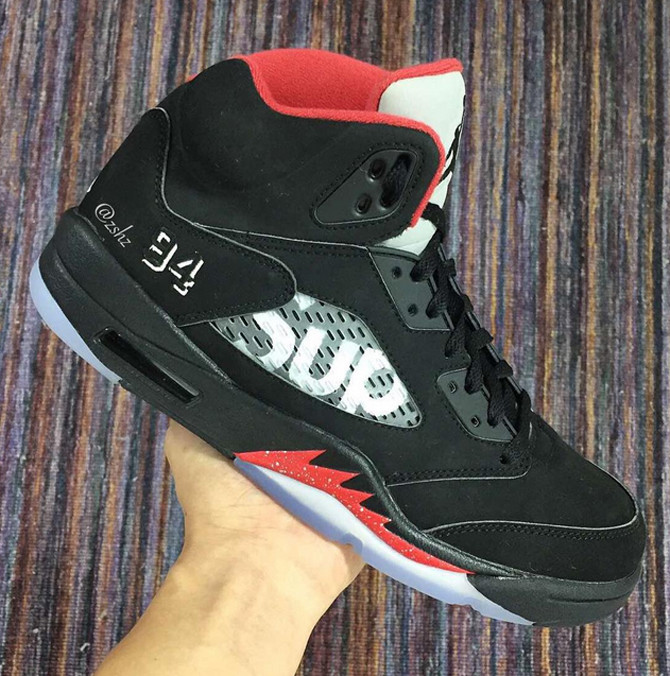 black supreme 5s