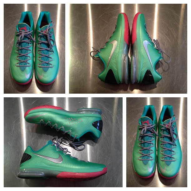 Nike KD V Elite Green Pink (1)