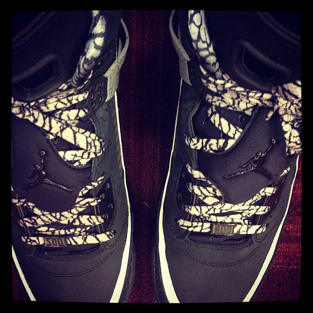 Stephen Jackson's Jordan Spizikes // Black/Elephant