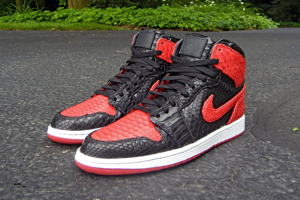 Air Jordan 1 'Bred' Python by JBF 