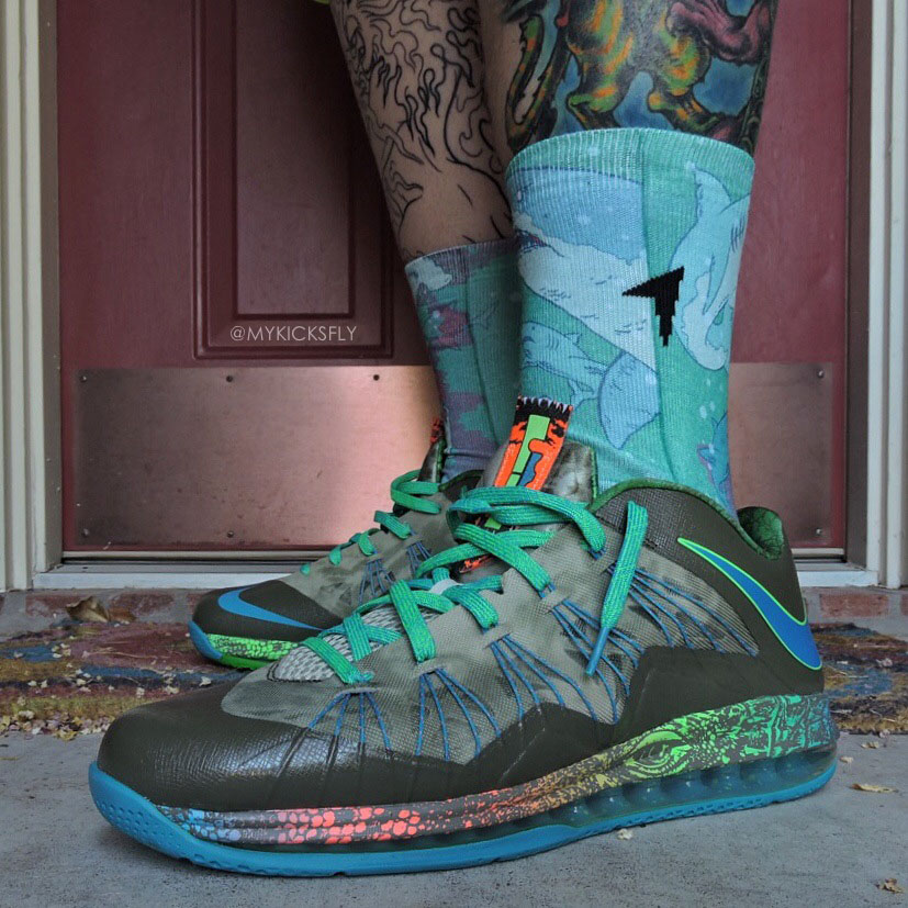 MykicksFly in the 'Reptile' Nike LeBron 10 Low