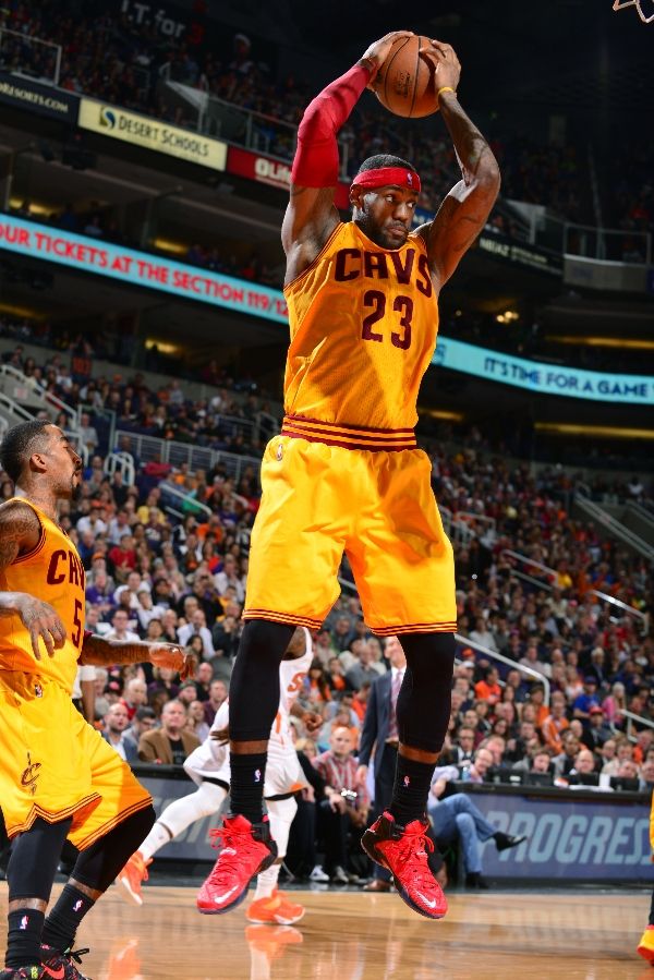 LeBron James wearing Red/Black Nike LeBron XII 12 PE (4)