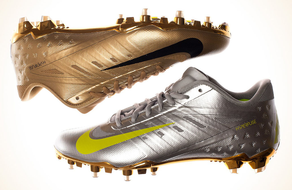 gold nike football cleats