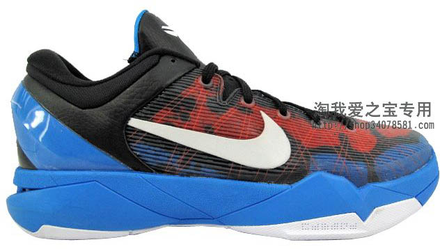 Nike Zoom Kobe VII Poison Dart Frog Black White Red Blue 488371-403 (1)