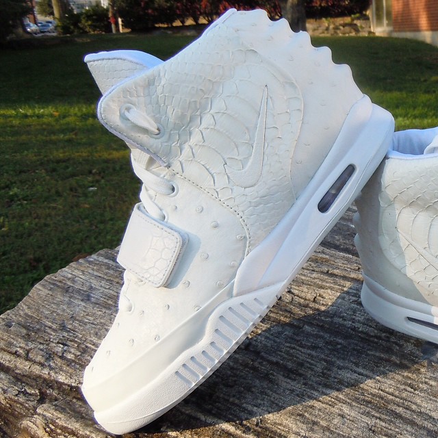 Shane Victorino Has a Pair of All White Ostrich Yeezy 2 Customs