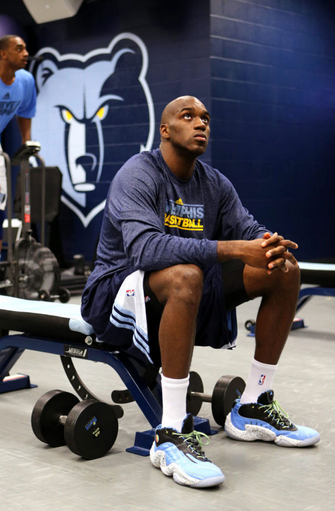 Quincy Pondexter wearing adidas Real Deal 93 Pack