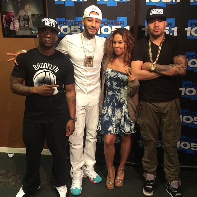 Charlamagne wearing Air Jordan XII 12;  DJ Envy wearing Air Jordan III 3 Black Cement