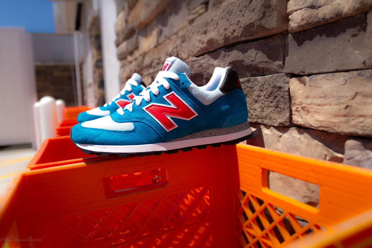 New balance 574 on sale red and blue