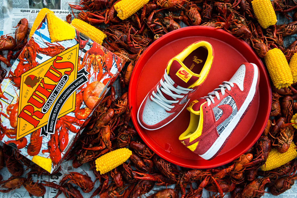 A Detailed Look at the Rukus x Nike SB Dunk Low 'Crawfish' | Complex