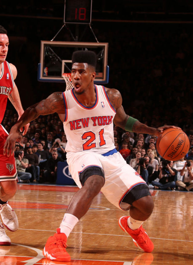 Iman Shumpert wearing adidas Top Ten 2000 2WO 1NE (1)