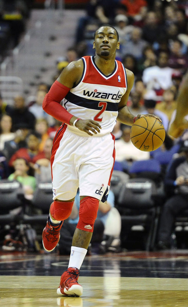 John Wall wearing adidas Top Ten 2000 Red Navy (4)