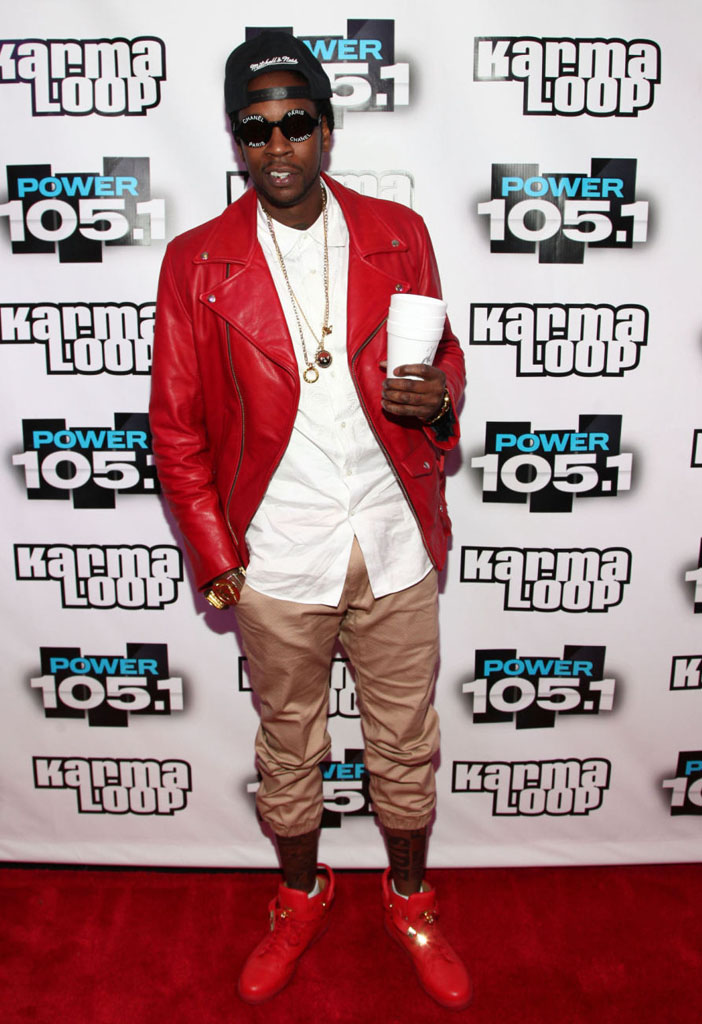 2 Chainz wearing Buscemi 100mm Red