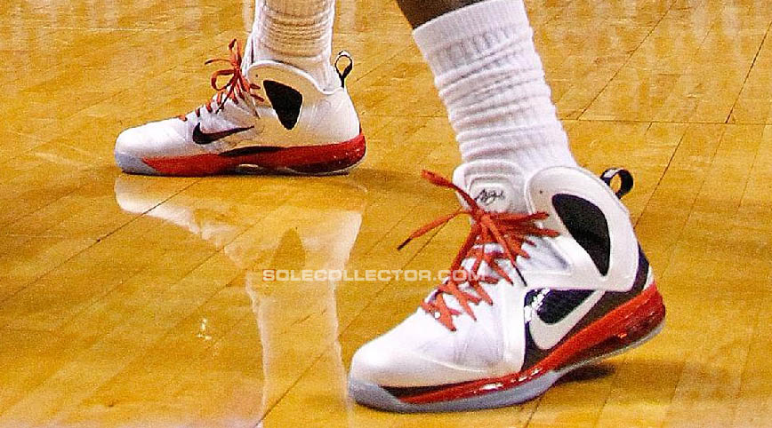 Nike LeBron 9 P.S. Elite White Black Red PE (2)