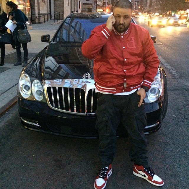 DJ Khaled wearing Air Jordan I 1 Bulls