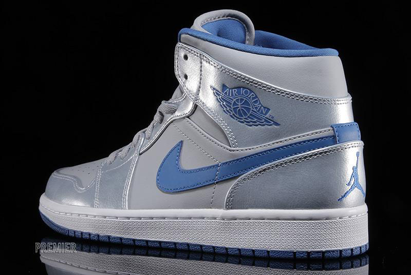 silver and blue jordan 1