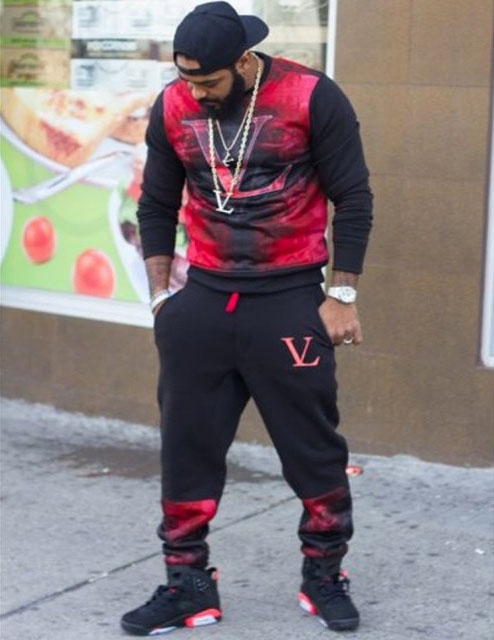 Jim Jones wearing Air Jordan VI 6 Infrared