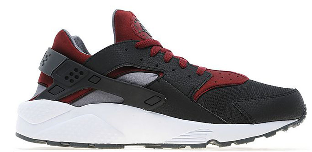 huaraches black and red