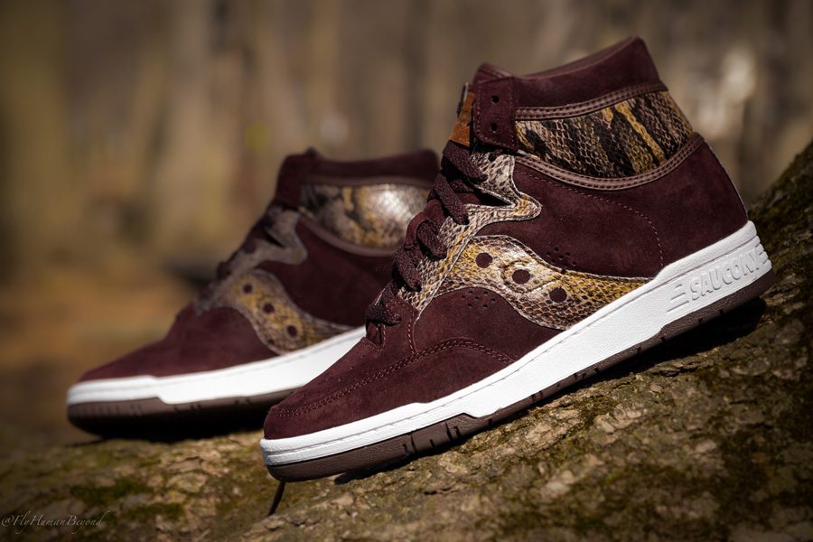 Packer Shoes x Saucony Hangtime Hi Brown Snake Complex