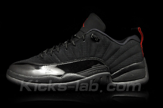 jordan 12 low black patent