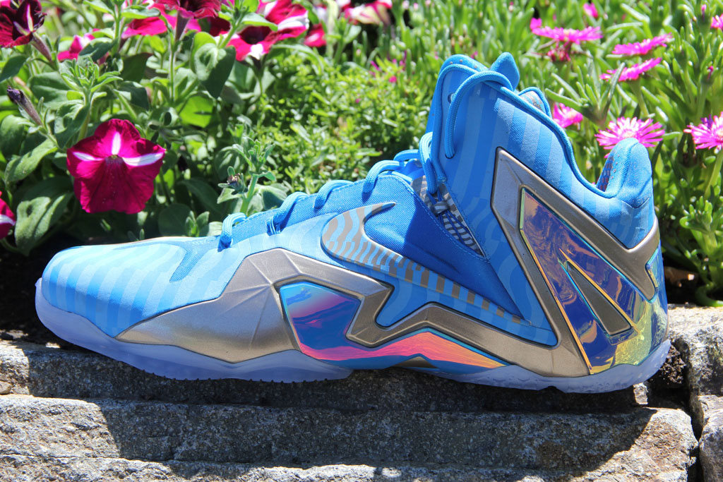 Nike LeBron XI 11 Elite Blue 3M Metallic Luster (3)