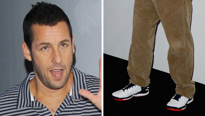 Adam Sandler wearing adidas Rose 773 Olympic