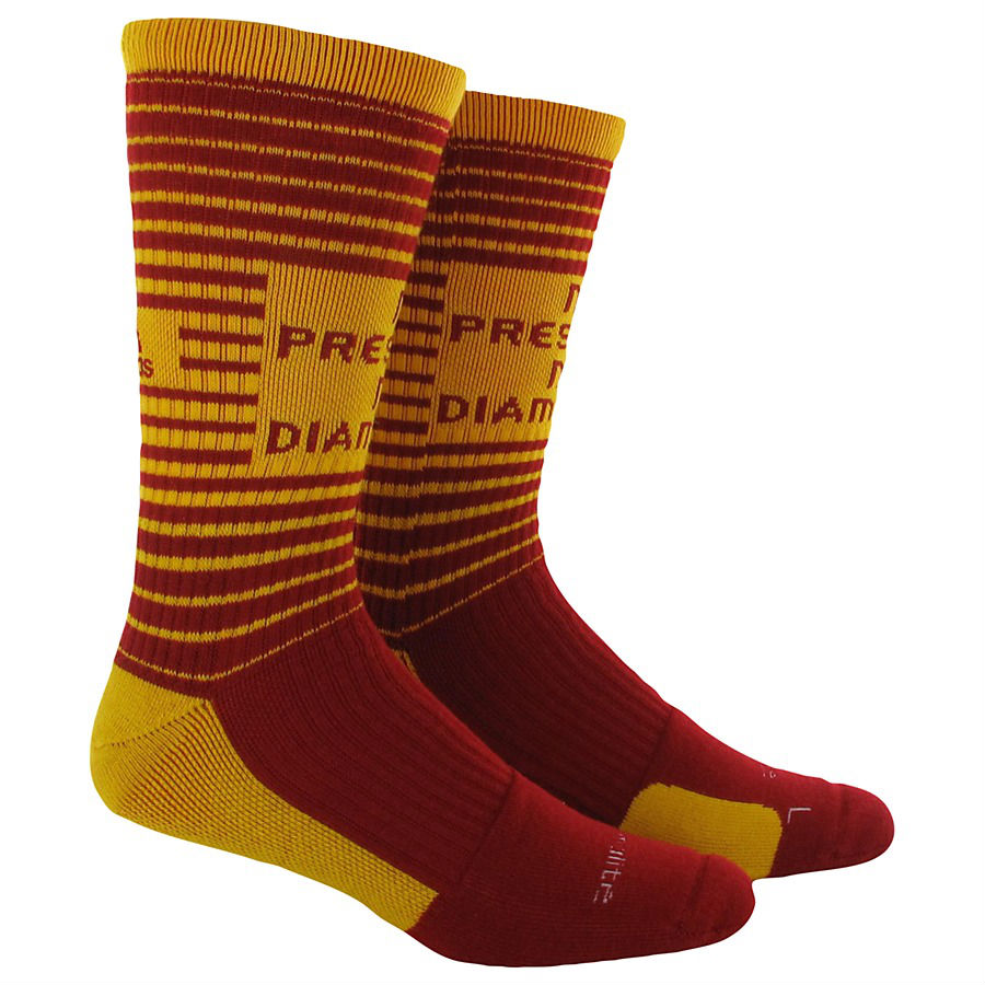 adidas Robert Griffin III RG3 Team Speed Crew Socks No Pressure No Diamonds Cardinal Collegiate Gold Q31314 (1)