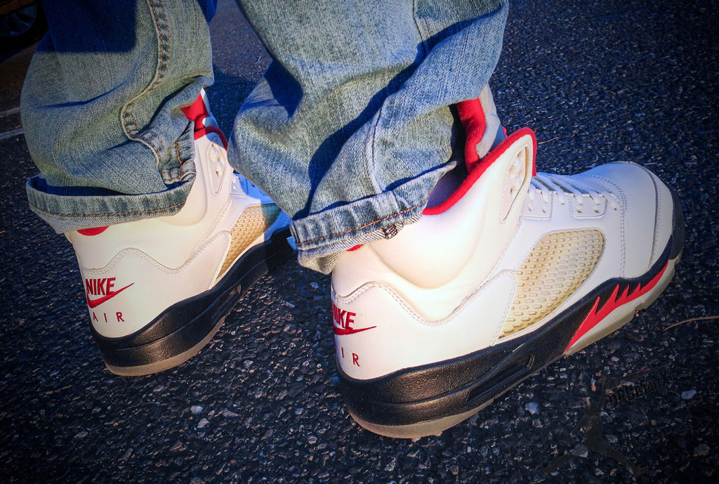 Spotlight: Forum Staff Weekly WDYWT? - 4.4.14 - DRUMattX wearing Air Jordan V 5 Retro Fire Red 99