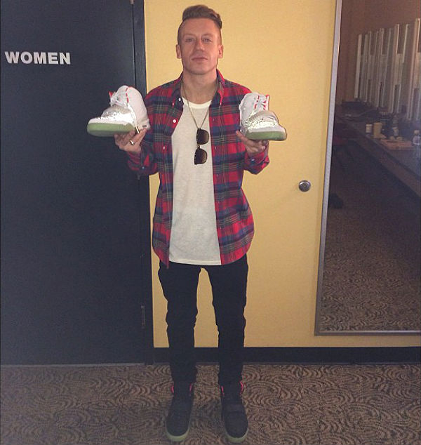 Macklemore wearing Nike Air Yeezy 2 II