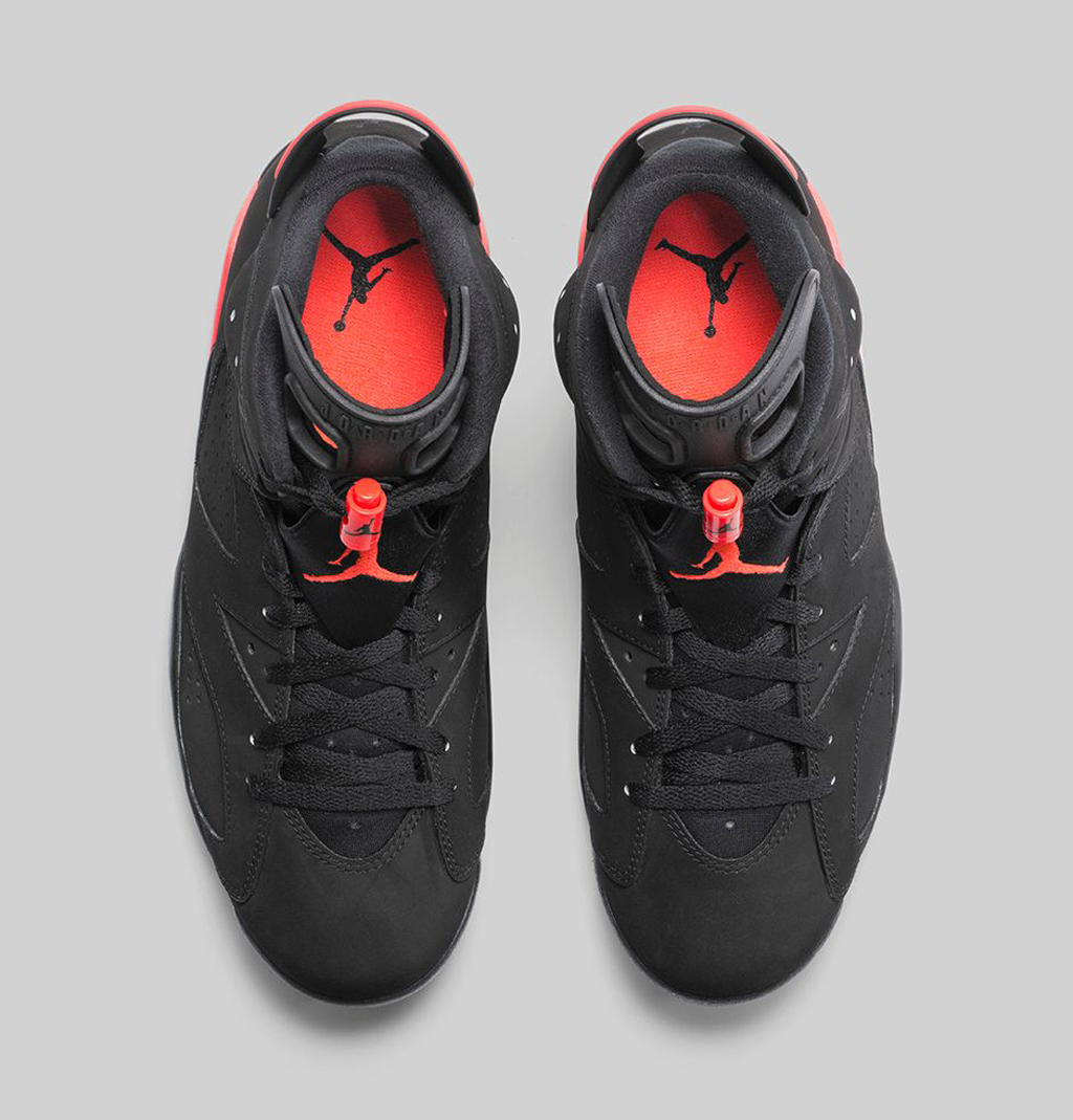An Official Look At Black Black/Infrared Air Jordan 6 Retro Sole Collector