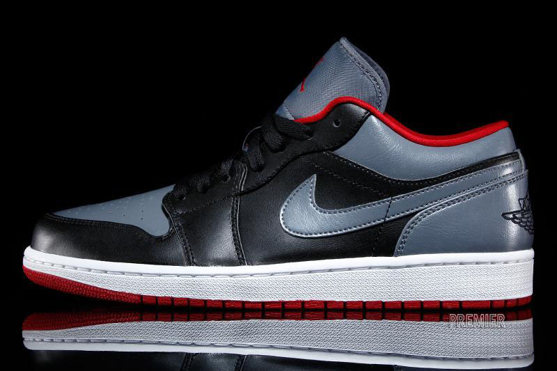 black grey jordan 1 low