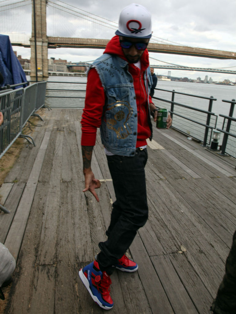 Swizz Beatz wearing Reebok Twilight Zone Pump Spider Man (3)