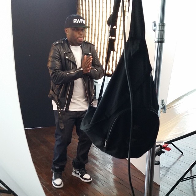 DJ Steph Floss wearing Air Jordan I 1 Barons